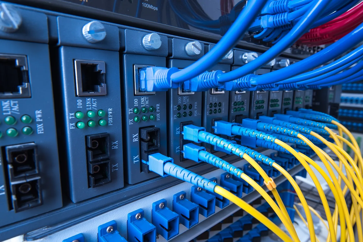 Professional data cabling installation in Surrey office